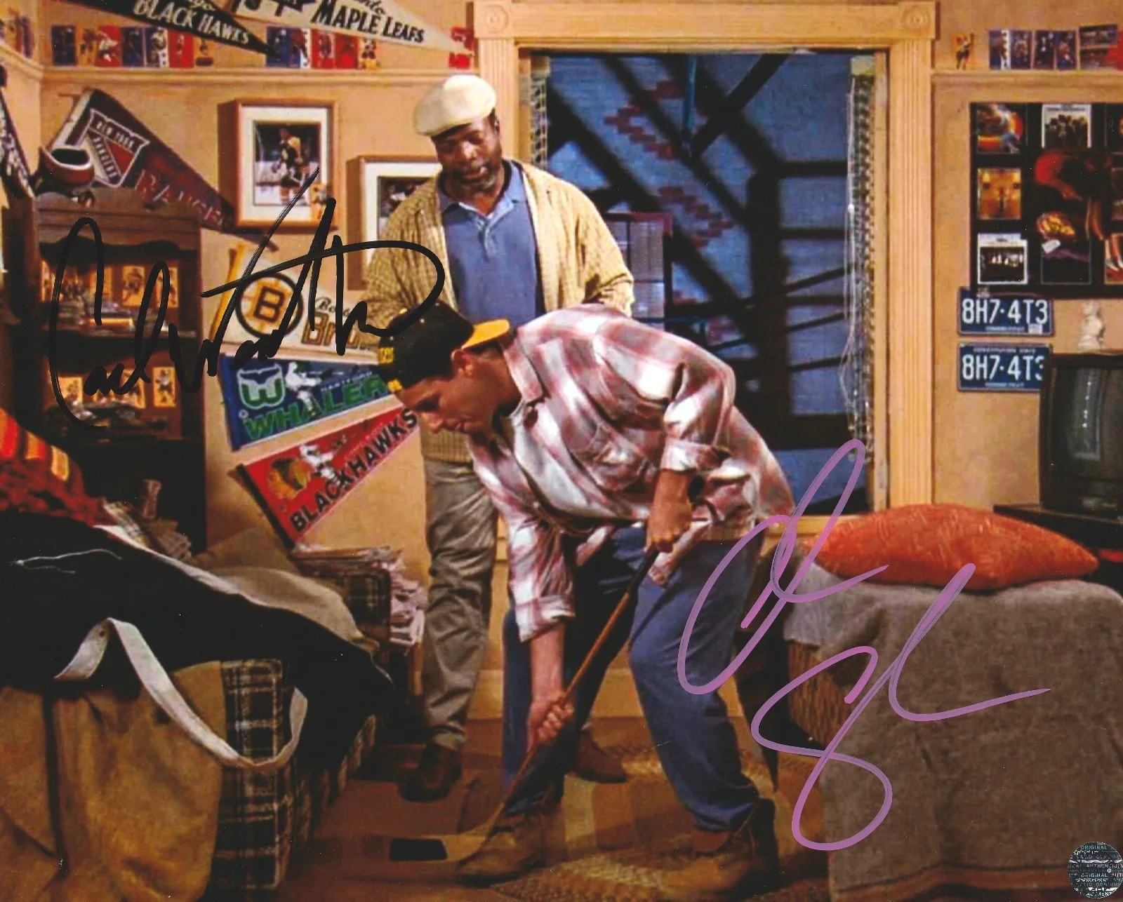 Adam Sandler & Carl Weathers — Adam Sandler & Carl Weathers Autographed Happy Gilmore 8x10 Photo/COA/Hologram