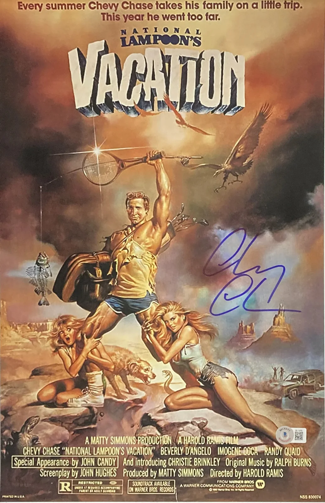 Chevy Chase — Chevy Chase Signed 11x17 National Lampoon's Vacation Photo BAS, изображение 5