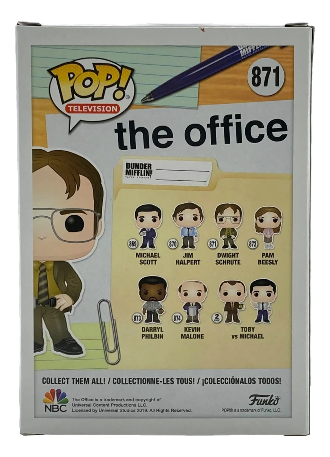 Rainn Wilson — Rainn Wilson Signed The Office Dwight Schrute Funko Pop #871 JSA ITP, image 3
