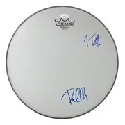 Joe Elliott — Joe Elliott Phil Collen Def Leppard Signed 15" Flt Gray Remo Drum Head JSA Holo, изображение 3