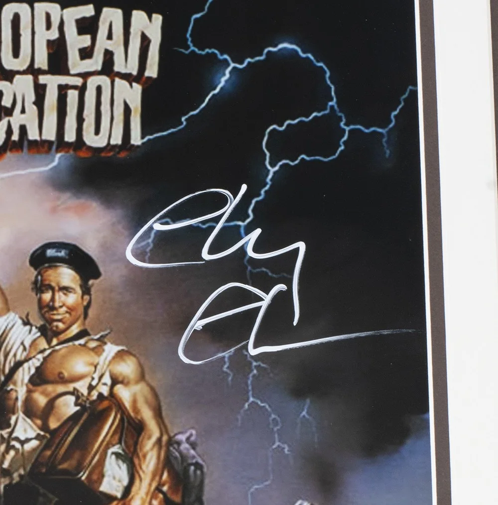 Chevy Chase — Chevy Chase Signed Framed 11x17 National Lampoons European Vacation Photo JSA, изображение 2