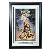 Chevy Chase — Chevy Chase Signed In Blue Framed 11x17 European Vacation Photo JSA Hologram, image 3