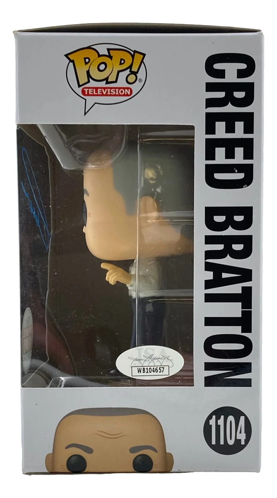 Creed Bratton — Creed Bratton Signed In Blue The Office Funko Pop #1104 JSA ITP, image 2