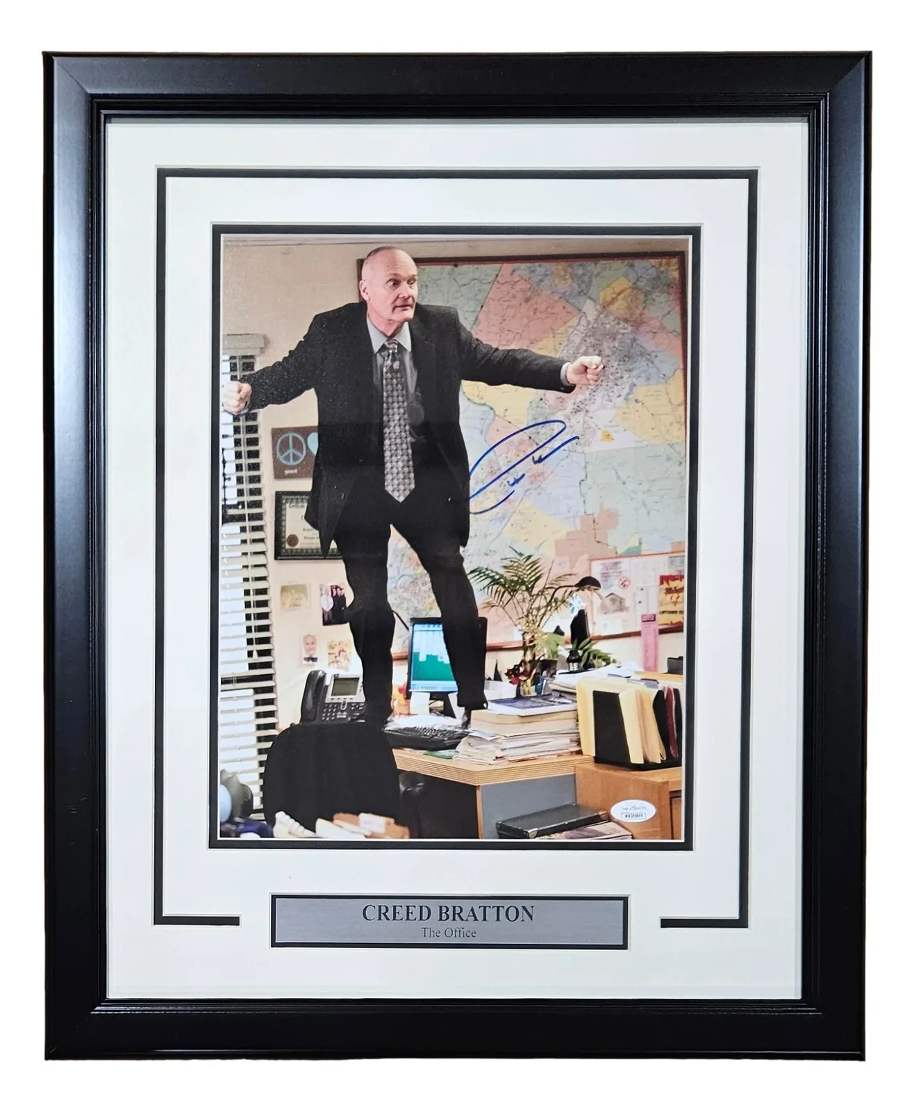 Creed Bratton — Creed Bratton Signed Framed 11x14 The Office Creed Desk Photo JSA ITP, image 5