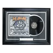 Joe Elliott — Joe Elliott Phil Collen Sign Frame Def Leppard '22 Diamond Star Halos Record JSA, изображение 4