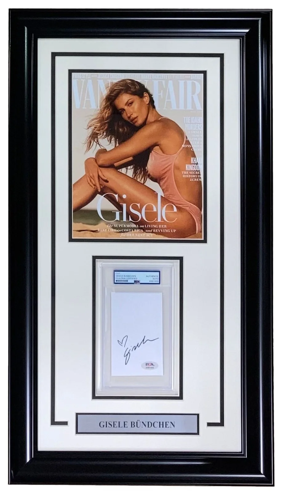 Gisele Bundchen — Gisele Bundchen Signed Framed Slabbed Cut Signature w/ 8x10 Photo PSA