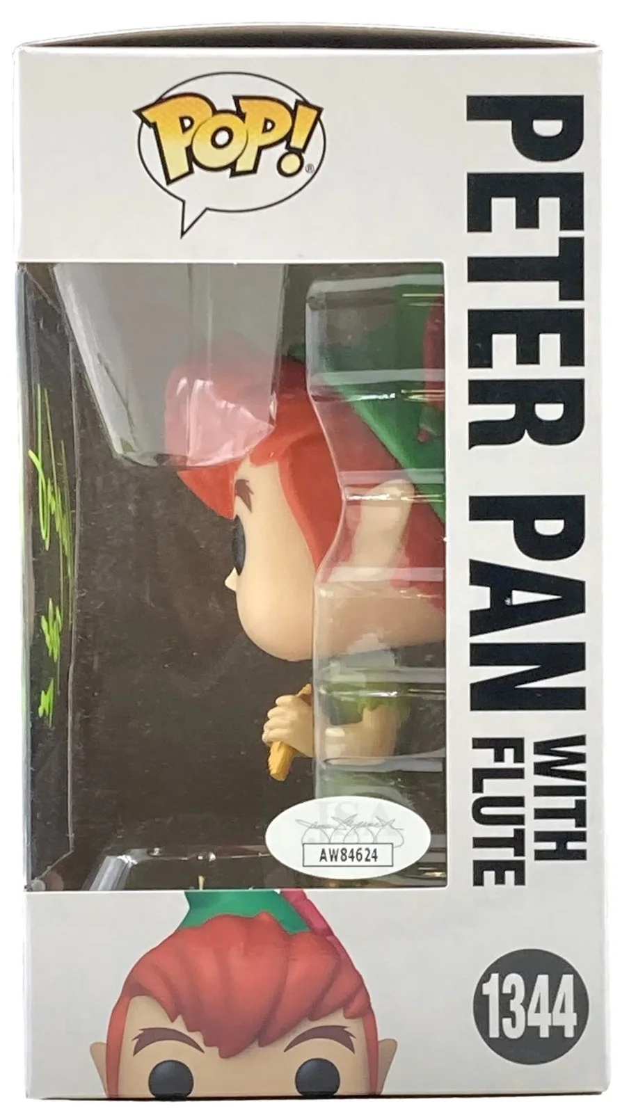 Jeremy Sumpter — Jeremy Sumpter Signed Peter Pan Funko Pop #1344 Peter Pan Inscribed JSA, image 2