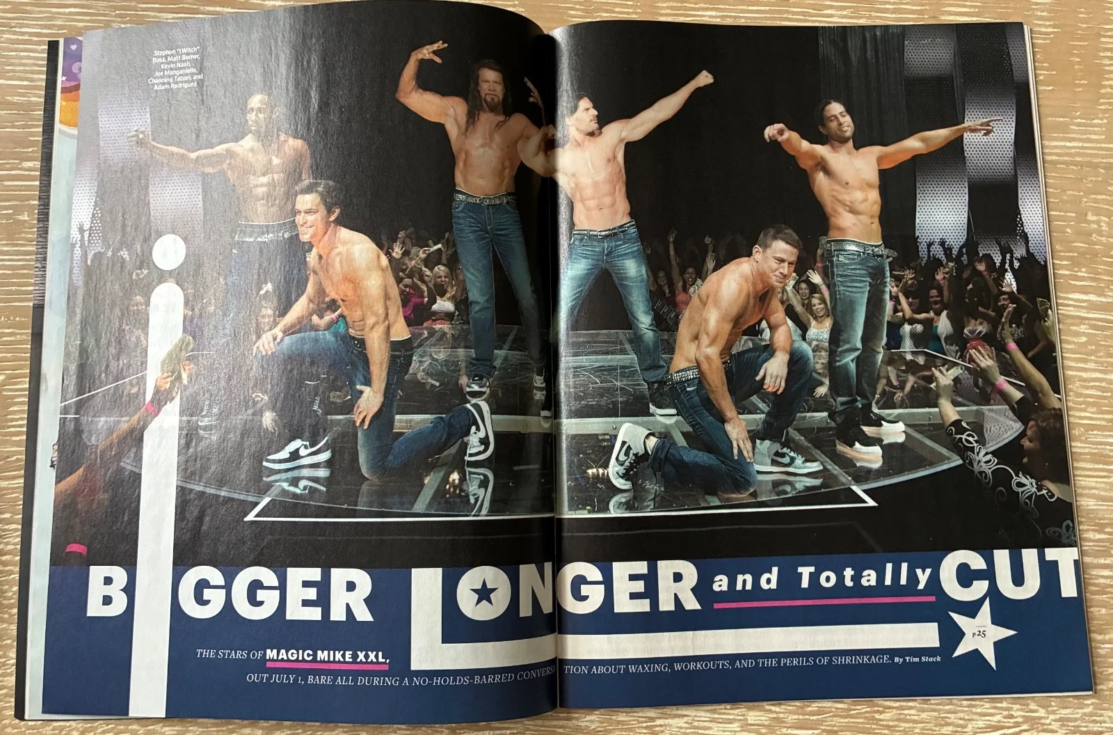 Channing Tatum, Matt Bomer, Joe Manganiello — MAGIC MIKE XXL Cast Signed Set: 3-Signature EW Magazine + Channing Tatum 8x10, image 3