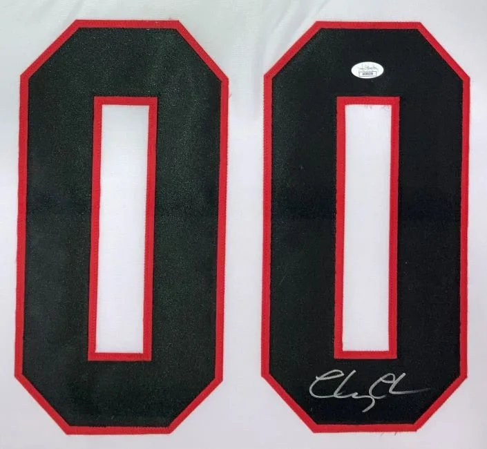 Chevy Chase — Chevy Chase Signed Framed Lampoons Christmas Vacation White Griswold Jersey JSA, image 2