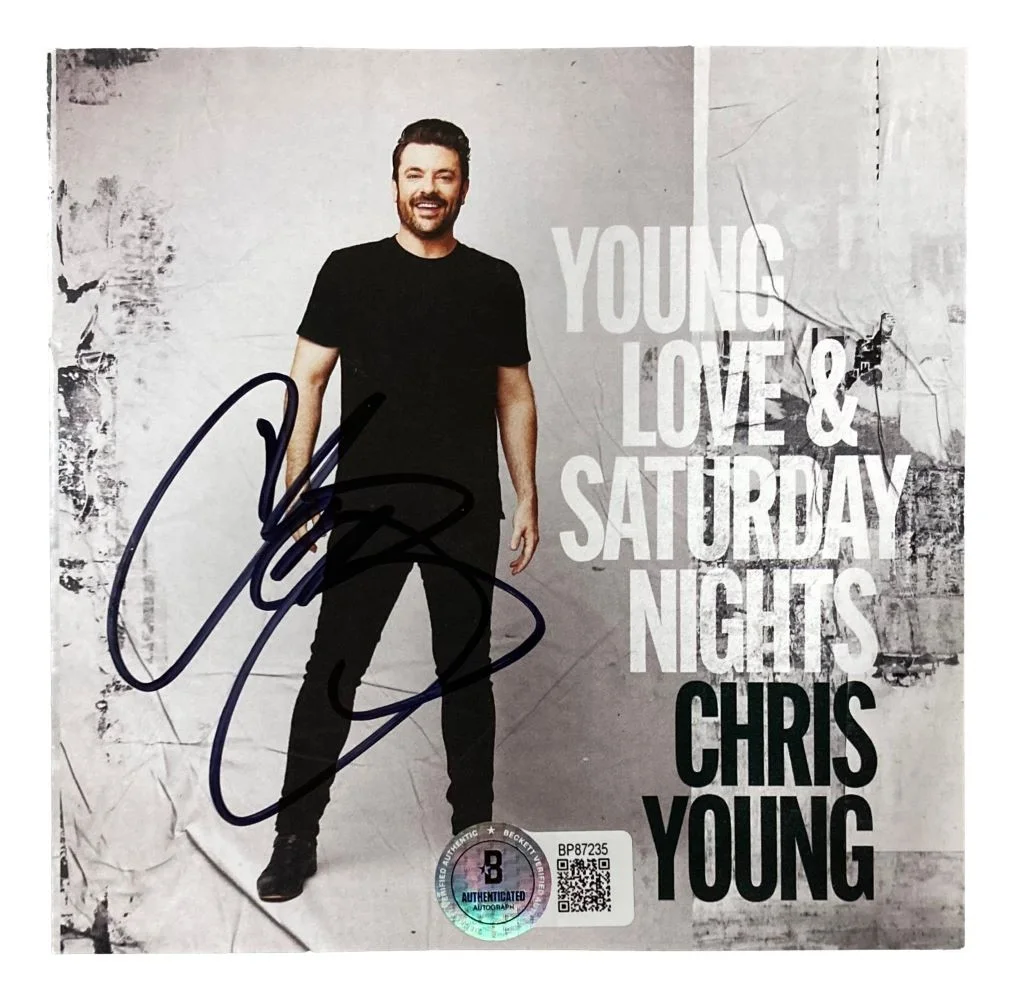Chris Young — Chris Young Signed Young Love & Saturday Nights CD Booklet BAS