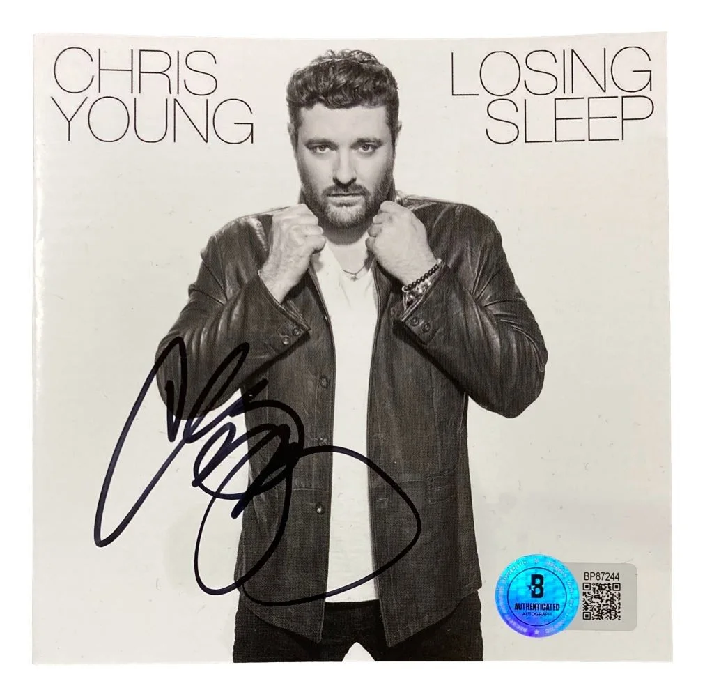 Chris Young — Chris Young Signed Losing Sleep CD Booklet BAS
