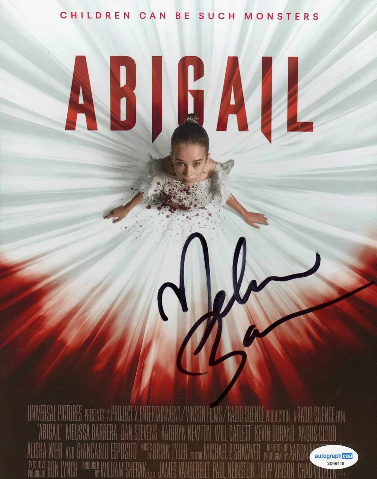 Melissa Barrera — Melissa Barrera signed "ABIGAIL" 8x10 Photo EXACT PROOF Scream b Joey ACOA COA, изображение 4