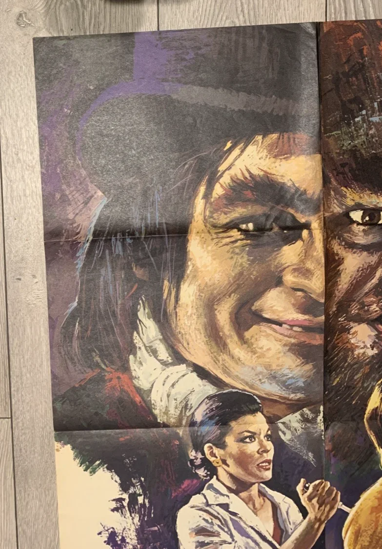 DR JEKYLL Vs THE WEREWOLF 1972 PAUL NASCHY SIGNED 1994 ORIG SPANISH 1 SHEET RARE, image 3