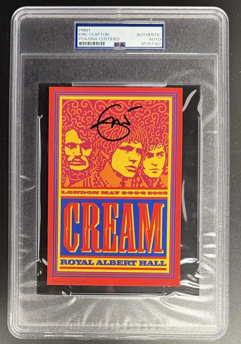 Eric Clapton — Eric Clapton Cream Signed Autograph PSA/DNA Slabbed Royal Albert Hall Photo