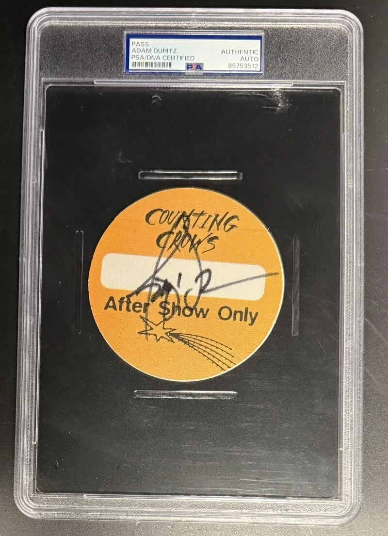 Adam Duritz — Adam Duritz Signed Autograph PSA/DNA Slabbed Counting Crows Backstage Pass COA