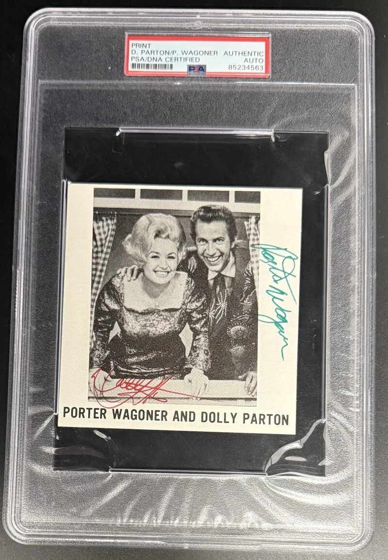 Dolly Parton and Porter Wagoner — Dolly Parton Porter Wagoner Signed Autograph PSA/DNA Slabbed Photo Print COA