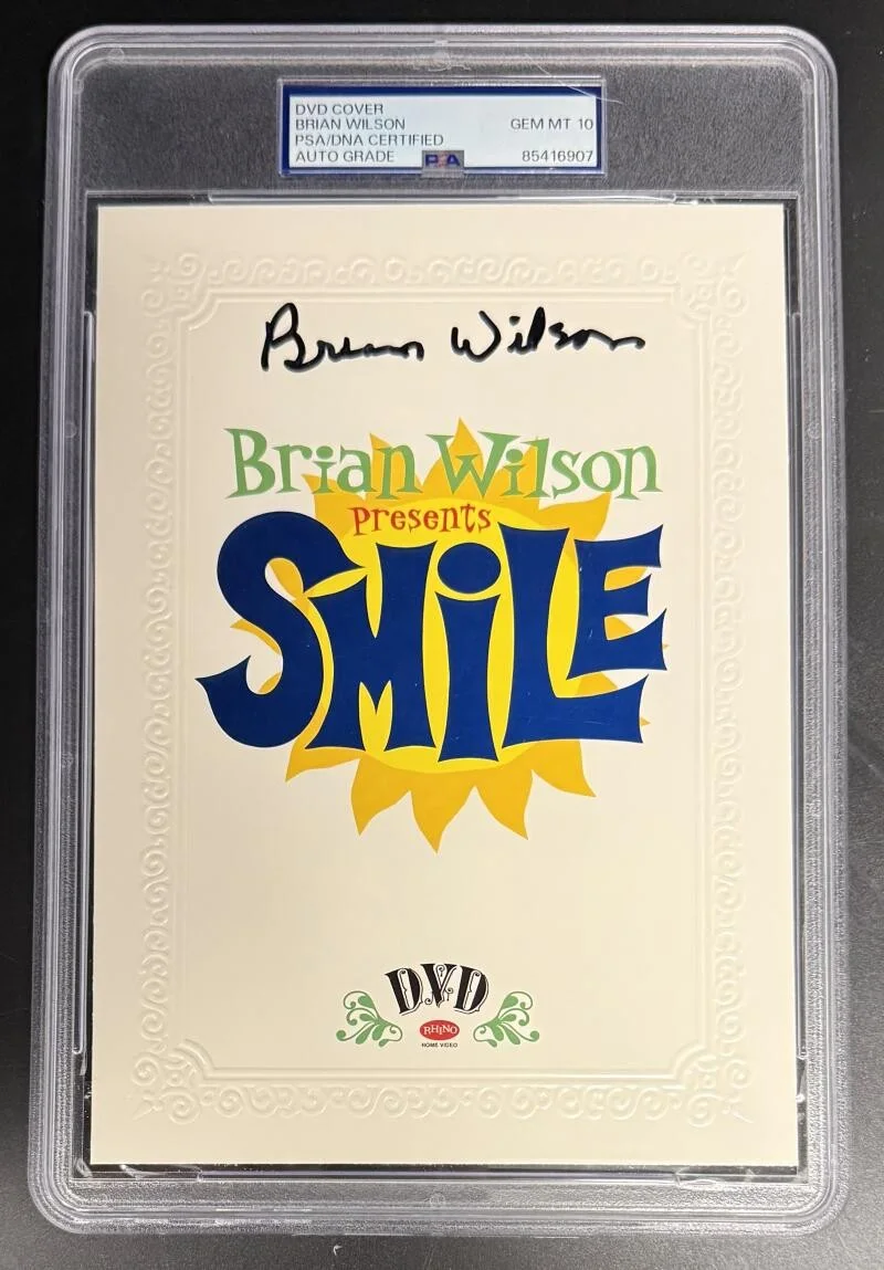 Brian Wilson — Brian Wilson Beach Boys Signed Autograph PSA/DNA Slabbed DVD Cut - GEM MT 10