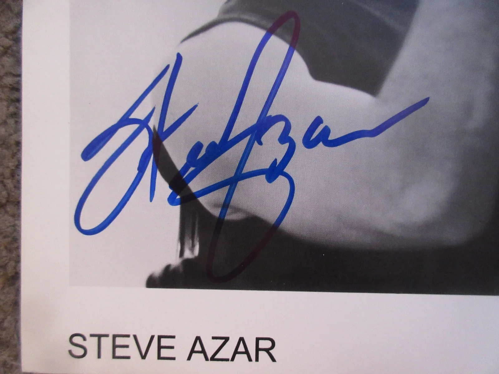 STEVE AZAR COUNTRY SINGER 2002 8” x 10” B&W SIGNED PUBLICITY PHOTO EX+ COND., изображение 2