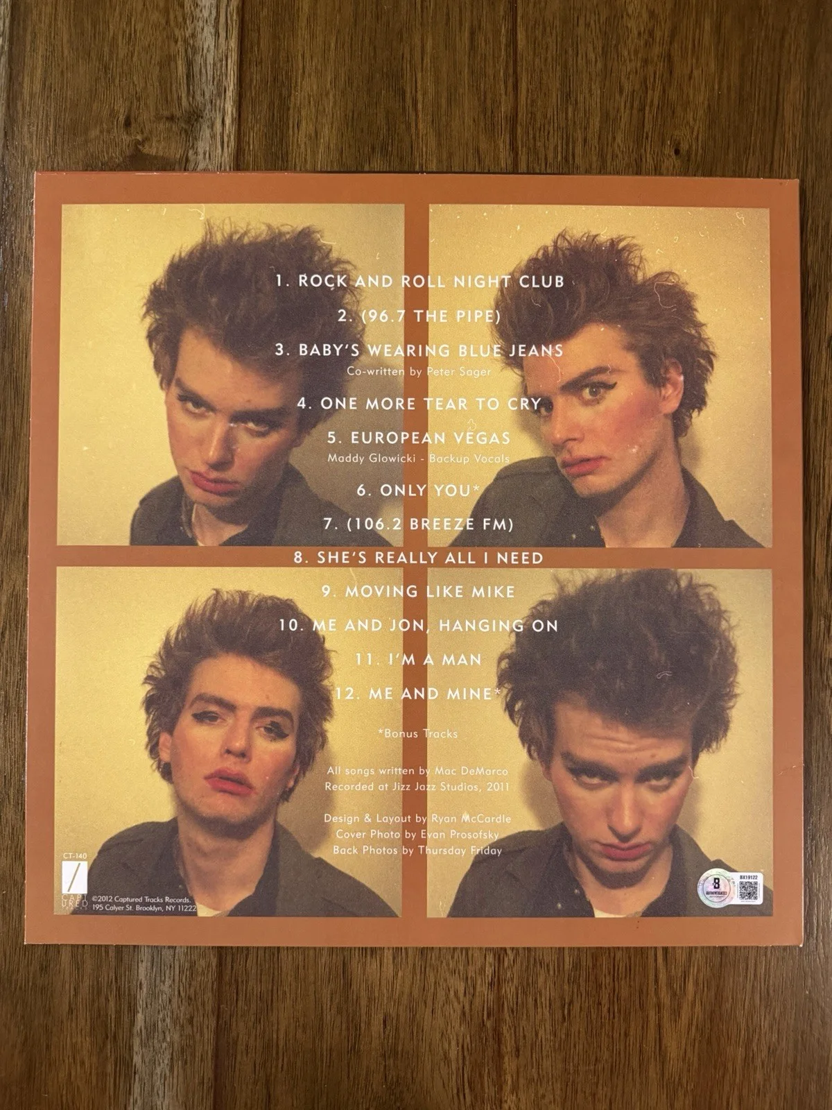 ‘Mac DeMarco’ Signed Vinyl Album ‘Rock And Roll Night Club’ Beckett Certified, image 2