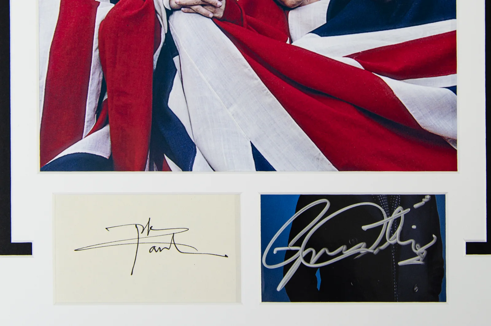 Pete Townshend — Pete Townshend and Roger Daltrey Autographed Framed Cut Display, image 2
