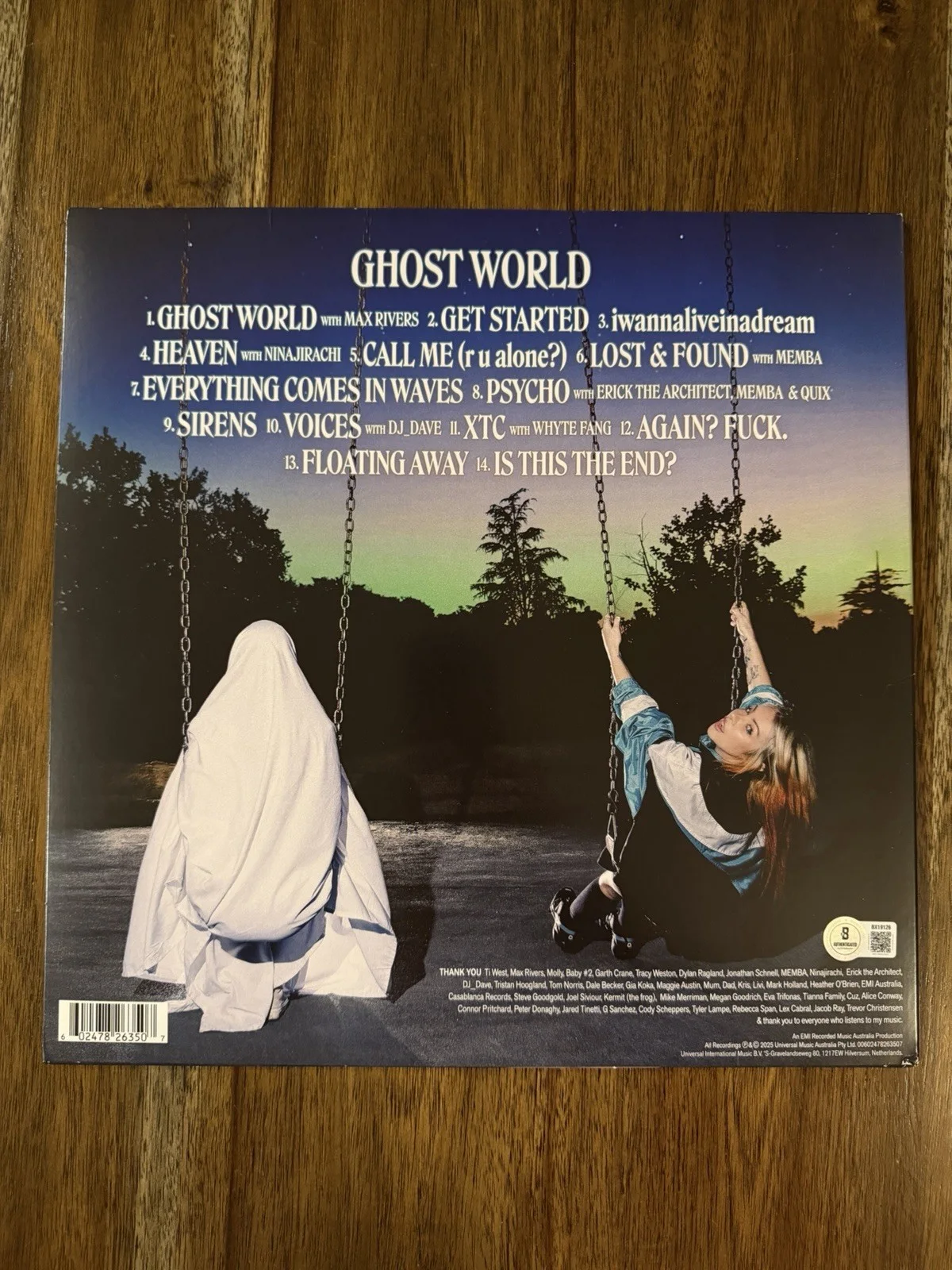 ‘Alison Wonderland’ EDM DJ Signed Vinyl Album ‘Ghost World’ Autograph Beckett, изображение 2
