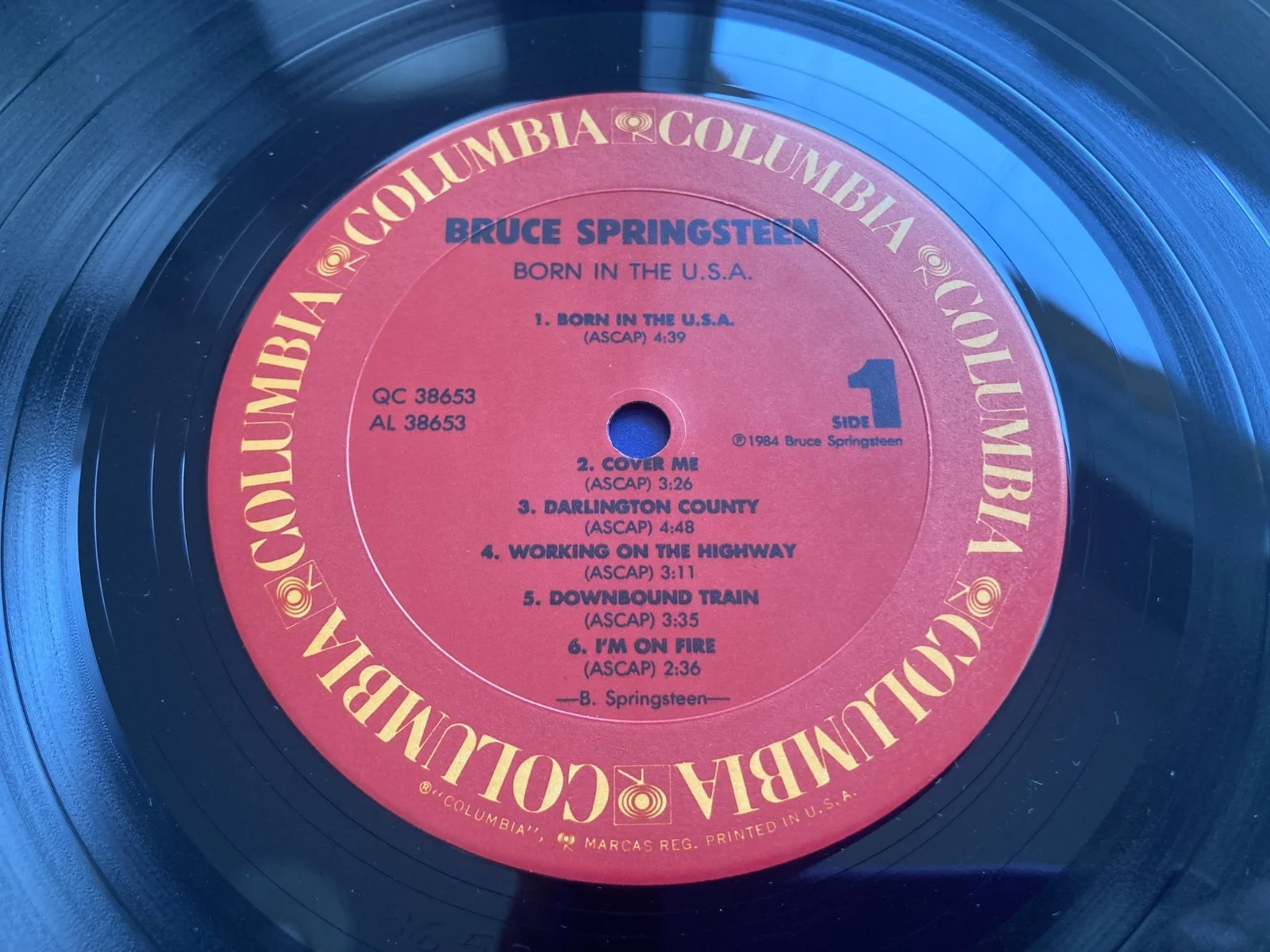 1984 Born In The USA BRUCE SPRINGSTEEN Signed AUTO Autographed Vinyl Album, изображение 4