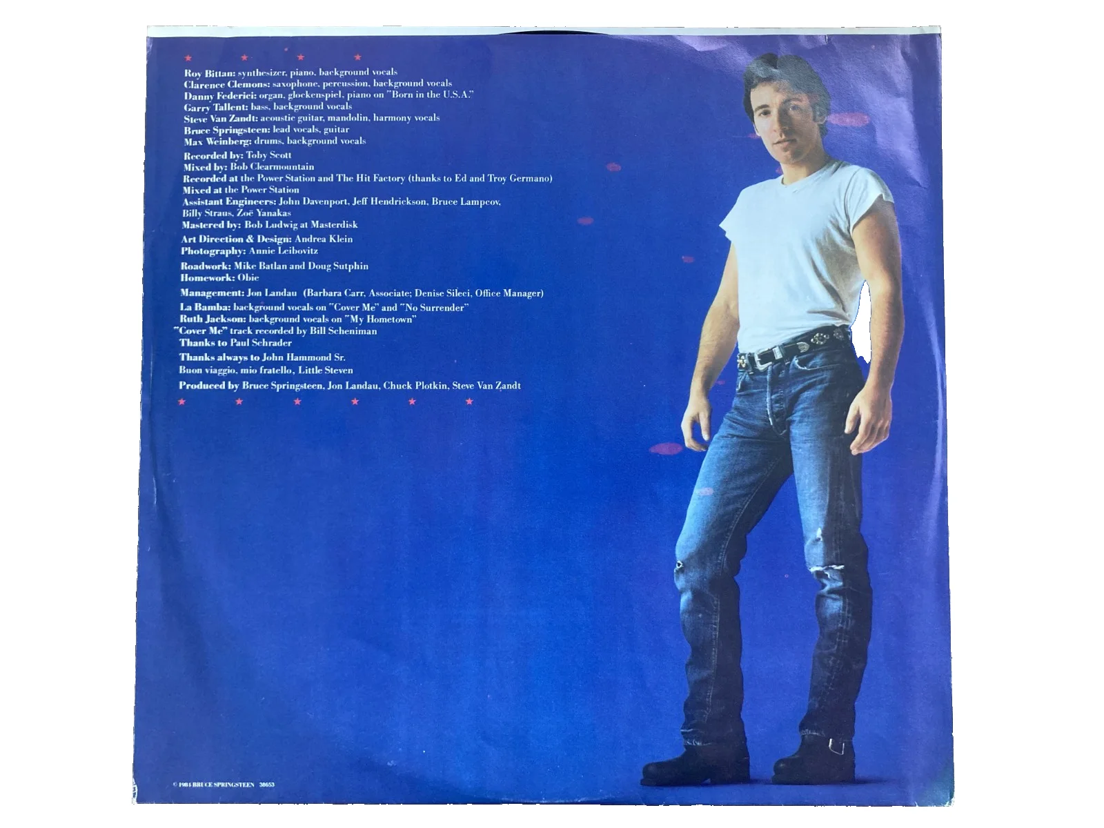 1984 Born In The USA BRUCE SPRINGSTEEN Signed AUTO Autographed Vinyl Album, изображение 5