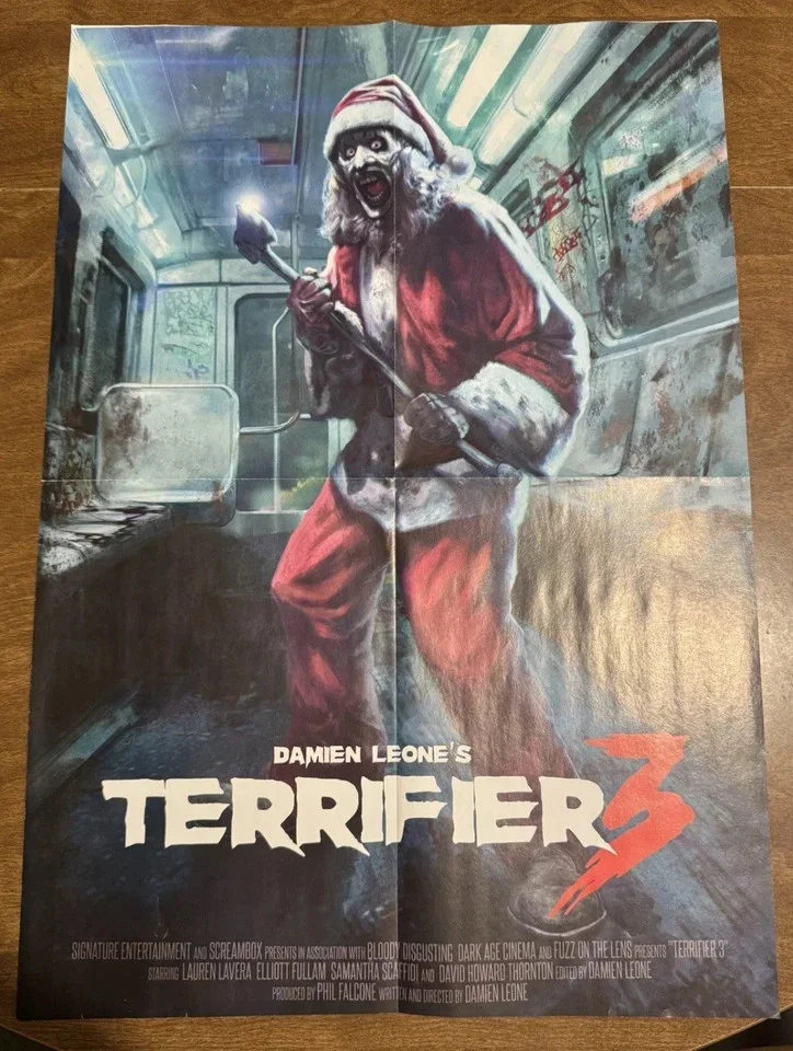 Terrifier 3 Double-Sided Poster 16.5” x 23.5” A2 SFX Mag Dec 2024 Damien Leone, изображение 2