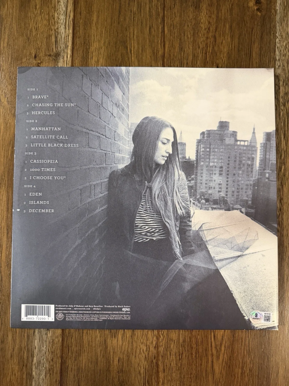 ‘Sara Bareilles’ Signed Vinyl Album ‘The Blessed Unrest’ Beckett Certified, изображение 3