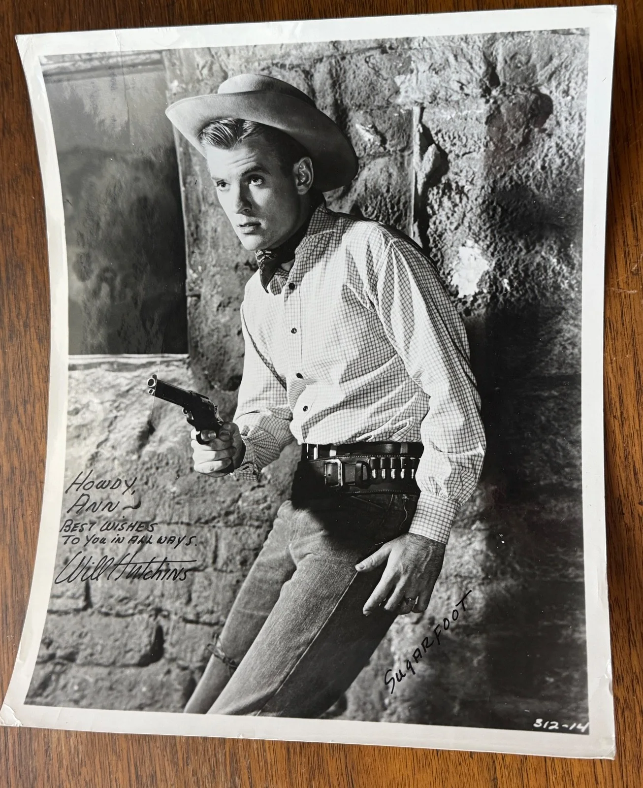 Will Hutchins — Will Hutchins Sugarfoot Signed 8" x 10" Photograph LS