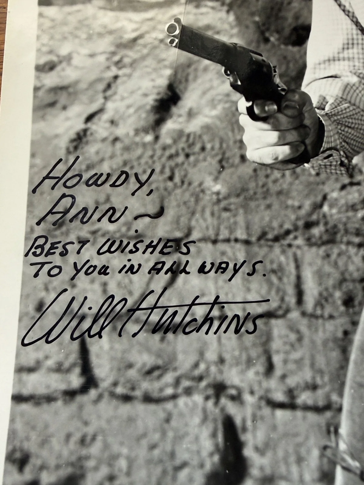 Will Hutchins — Will Hutchins Sugarfoot Signed 8" x 10" Photograph LS, изображение 2