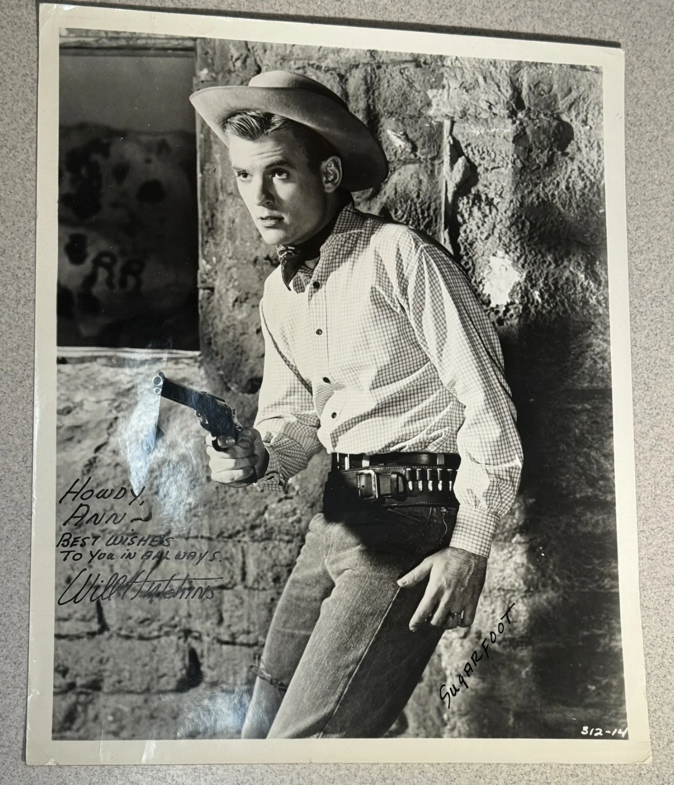 Will Hutchins — Will Hutchins Sugarfoot Signed 8" x 10" Photograph LS, изображение 3