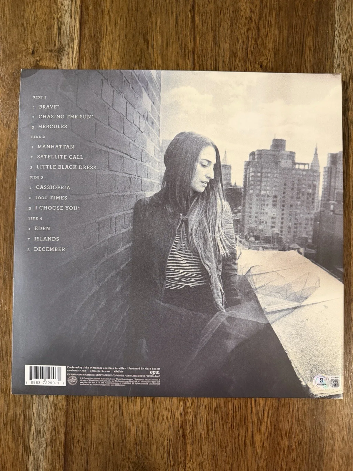 ‘Sara Bareilles’ Signed Vinyl Album ‘The Blessed Unrest’ Beckett Certified, изображение 3