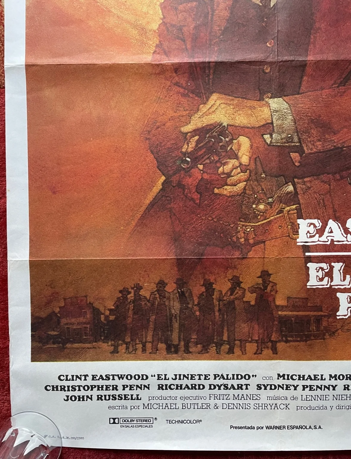 PALE RIDER (1985) Original Spanish One Sheet Movie Film Poster Clint Eastwood, изображение 4