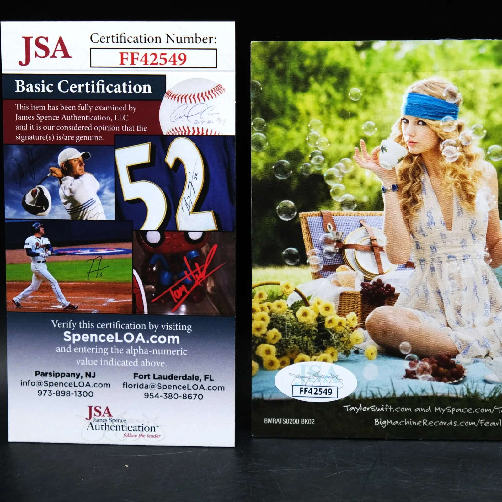 Taylor Swift Signed w/ HEART Original OG Fearless Autographed 2008 CD Album JSA, image 3