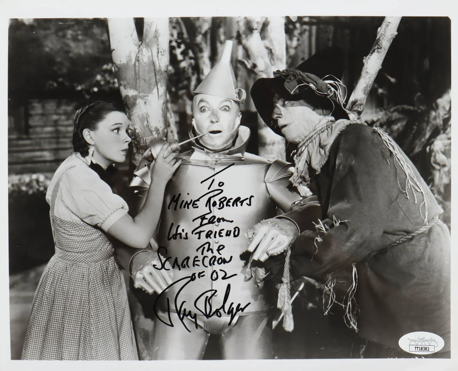 Ray Bolger — Ray Bolger Signed Photo Wizard of Oz - COA JSA