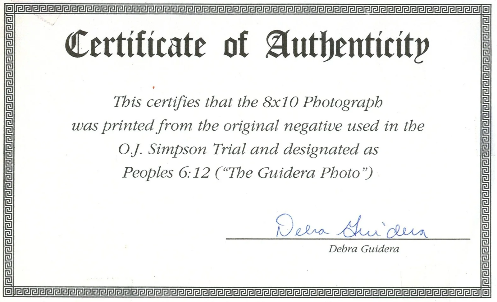 Debra Guidera — 1993 O.J. Simpson Trial Photograph, Gloves. Signed Debra Guidera. COA Provenance, image 3