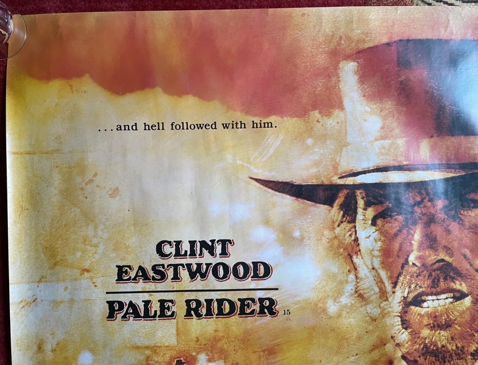 PALE RIDER (1985) Original UK Rolled Quad Movie Film Poster Clint Eastwood, изображение 2