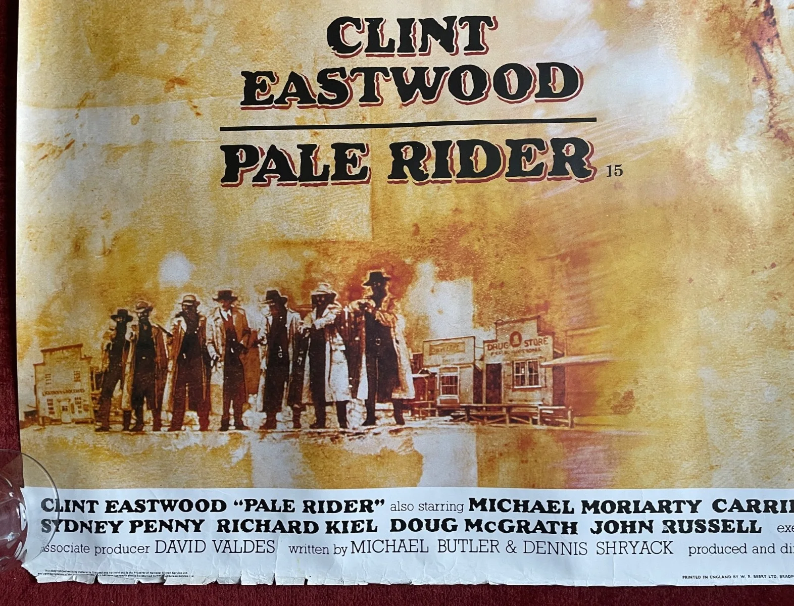 PALE RIDER (1985) Original UK Rolled Quad Movie Film Poster Clint Eastwood, изображение 4