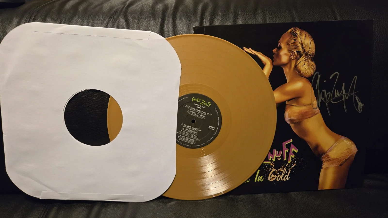 Enuff Z Nuff Covered In Gold Vinyl LP SIGNED, image 3