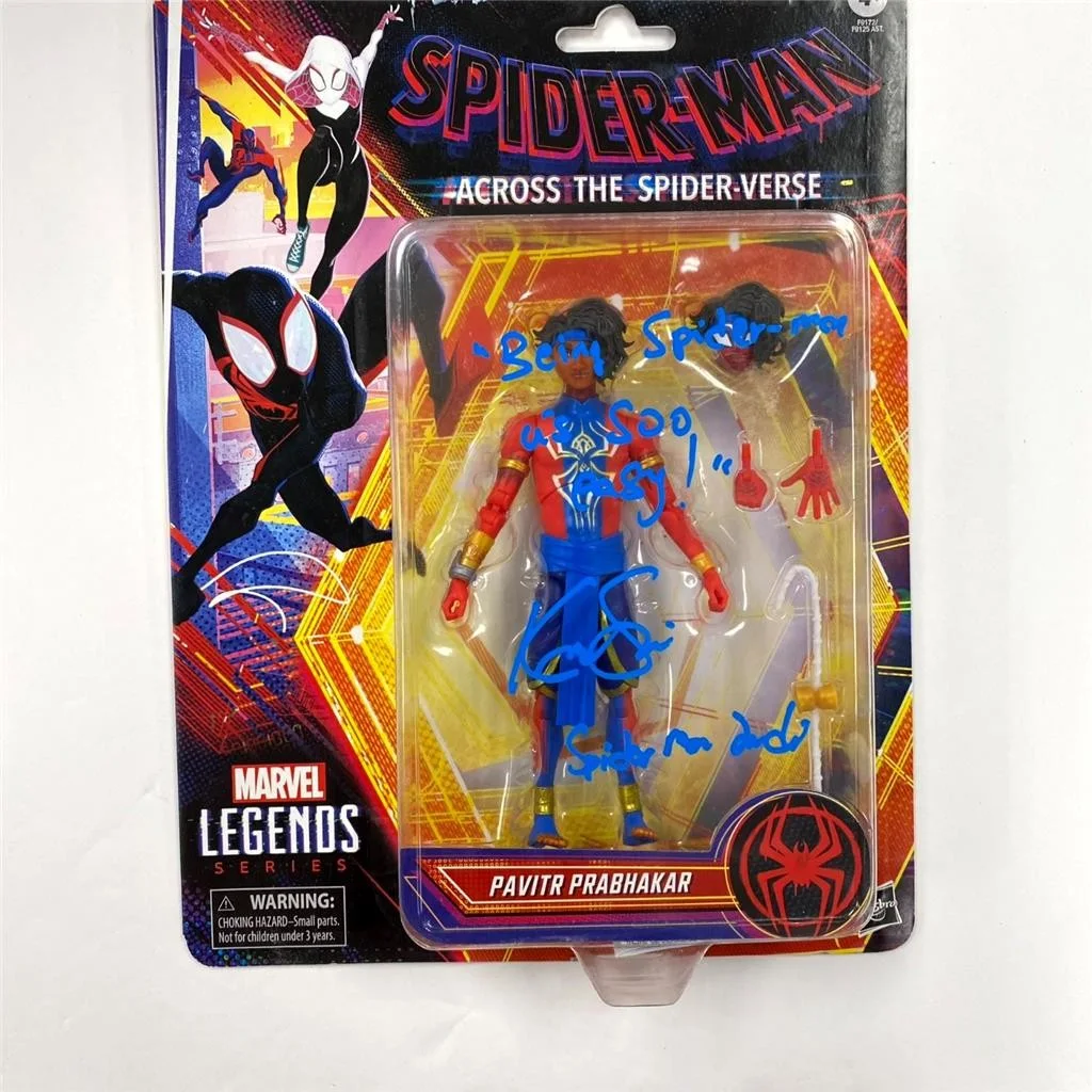Karan Soni signed w/ Quote "Spider-Man India" Legends Figure autograph JSA, изображение 2