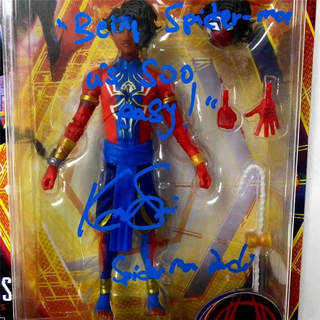 Karan Soni signed w/ Quote "Spider-Man India" Legends Figure autograph JSA, изображение 3