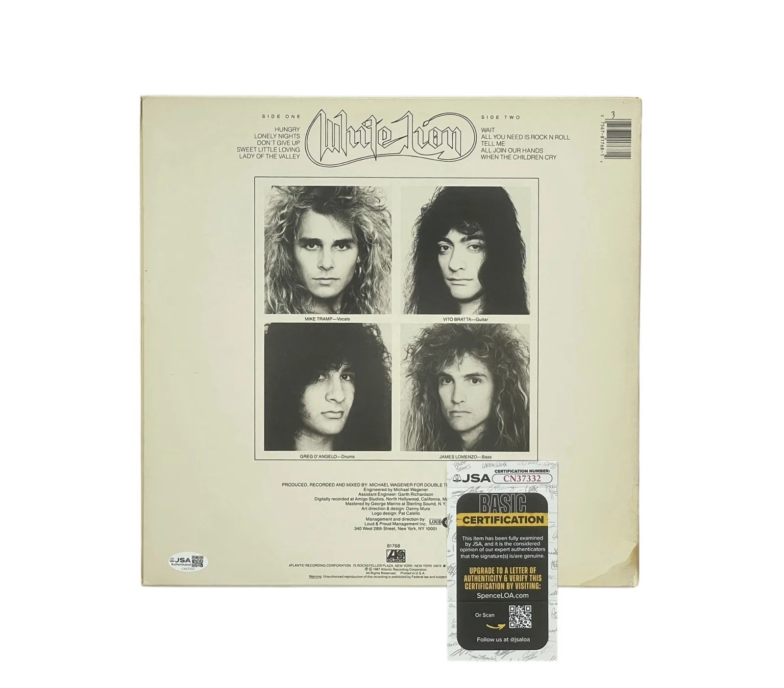 White Lion Mike Tramp Signed Pride Vinyl Record All You Need Is Rock And Roll, image 3