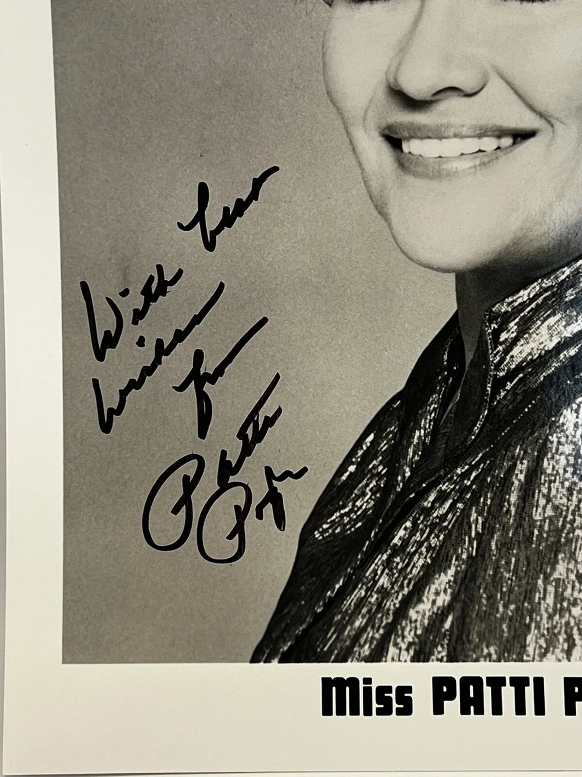 Patti Page Tennessee Waltz Grammy 8x10 Autographed Photo, изображение 2