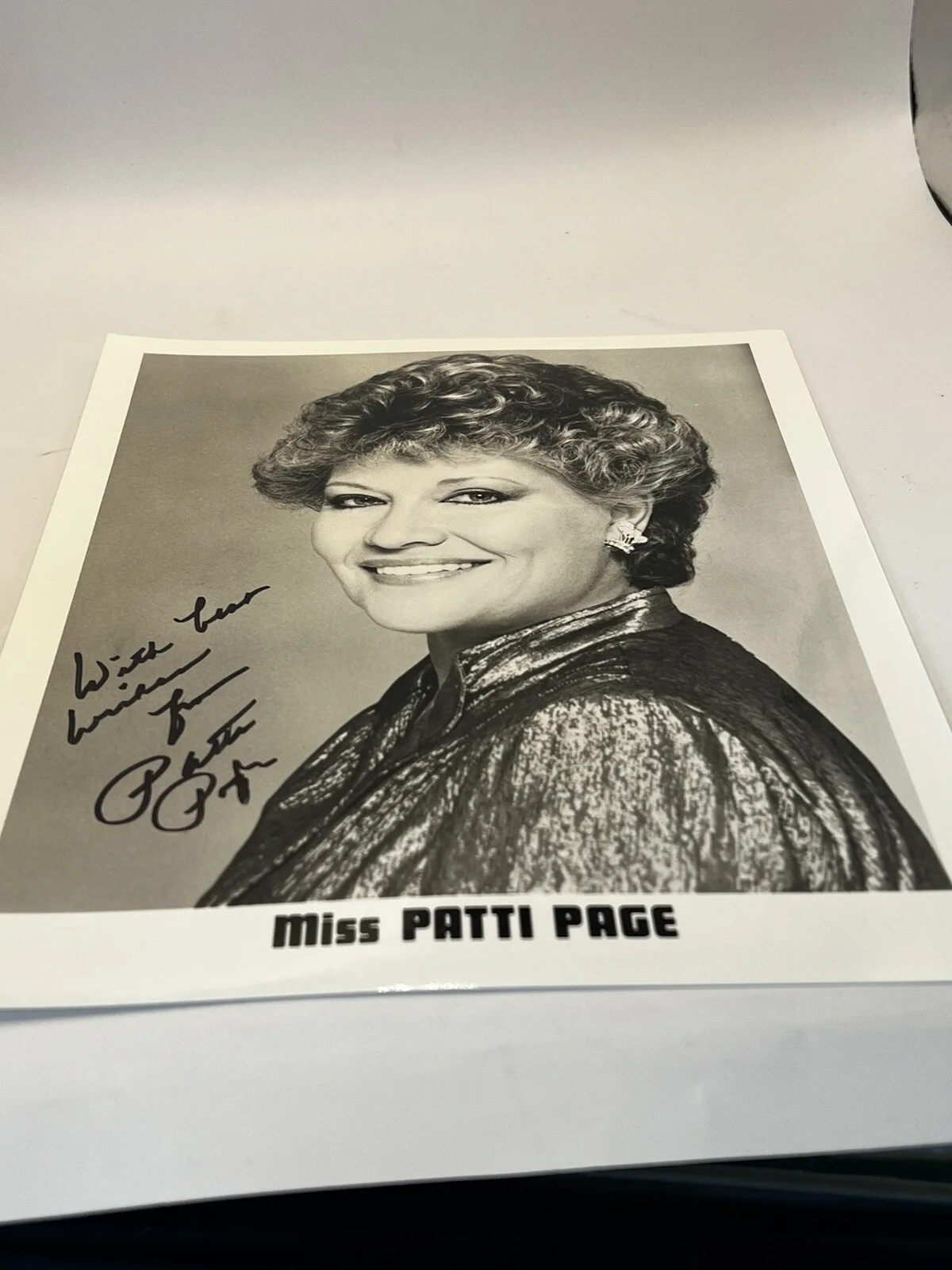 Patti Page Tennessee Waltz Grammy 8x10 Autographed Photo, изображение 4