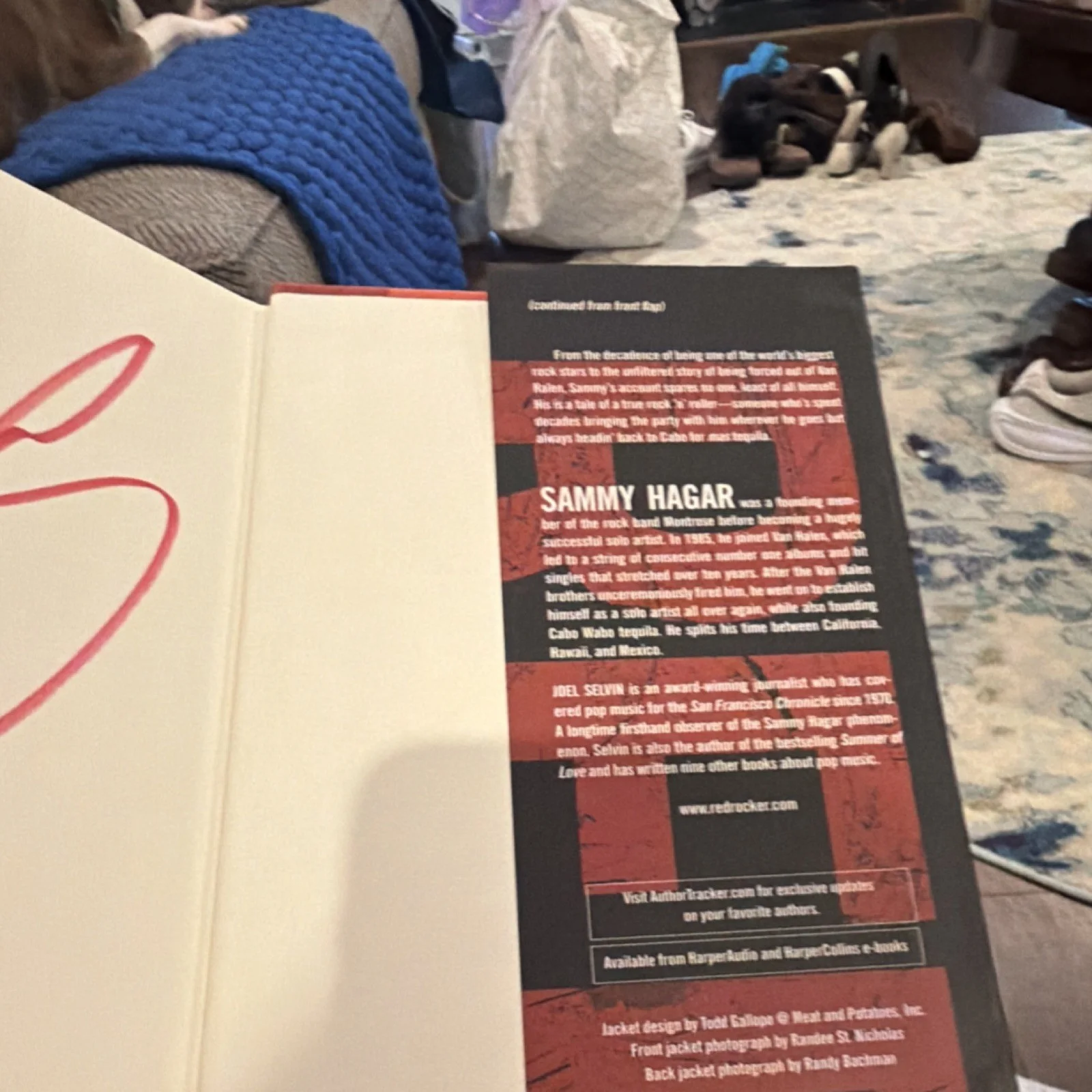 Sammy Hagar Autographed Book "RED: My Uncensored Life in Rock" Original, изображение 5