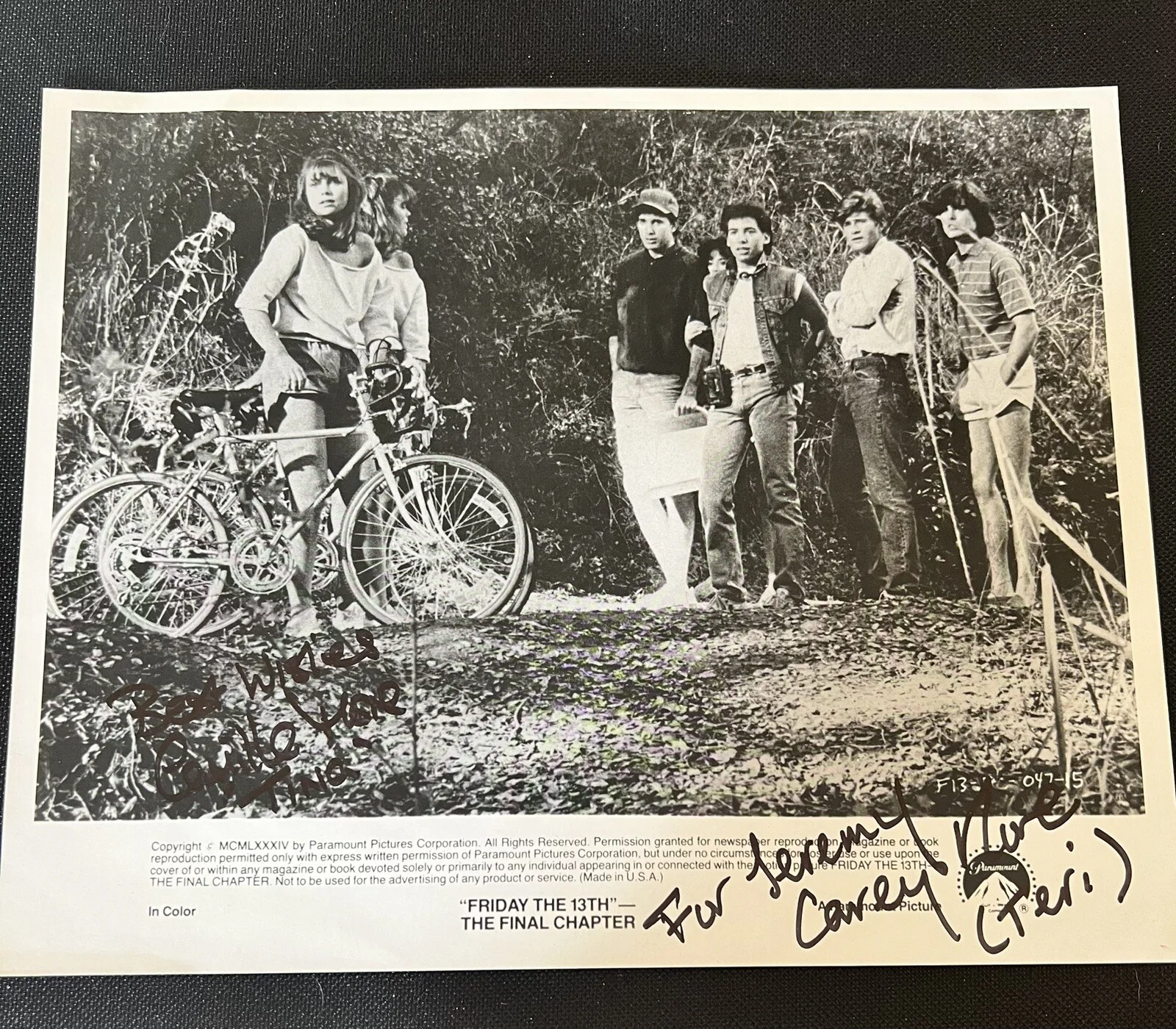 CAREY + CAMILLA MORE Signed 8x10 Photo FRIDAY THE 13TH, image 2