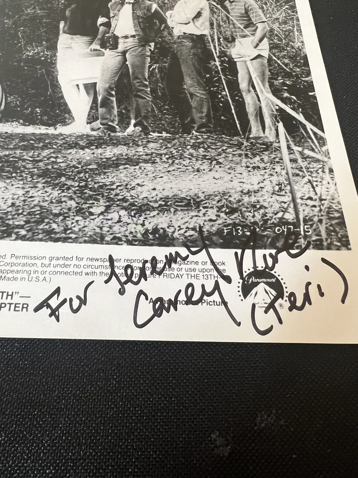 CAREY + CAMILLA MORE Signed 8x10 Photo FRIDAY THE 13TH, image 3