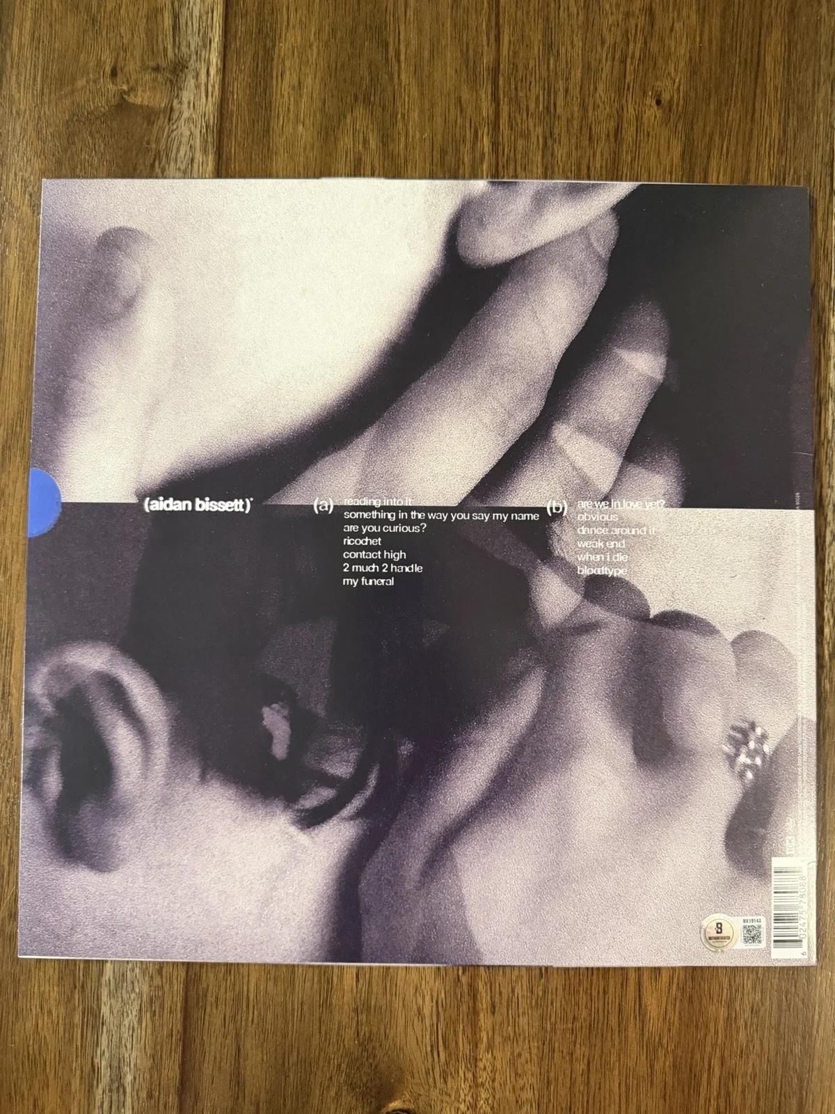 ‘Aidan Bissett’ Signed Vinyl Album ‘Shut Up And Love Me’ Beckett Certified, изображение 2
