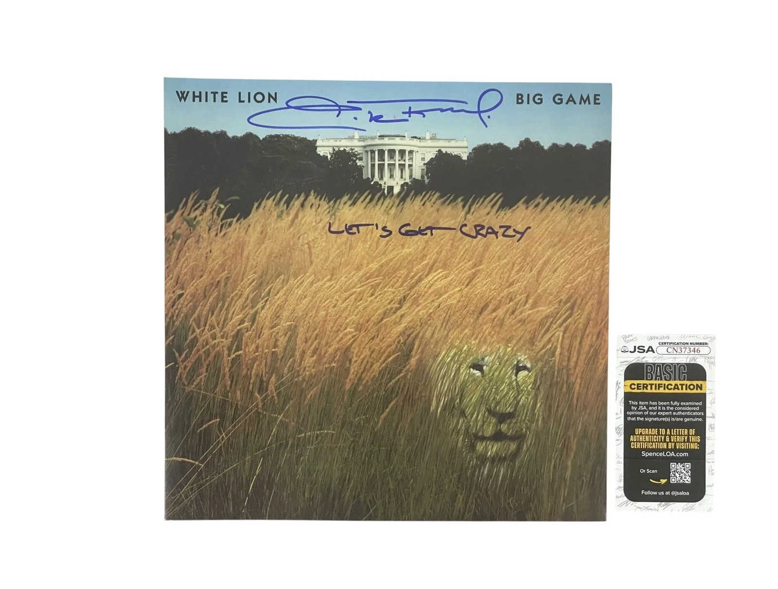 White Lion Signed Big Game Grey Colored Limited Edition Vinyl Album Mike Tramp, изображение 2